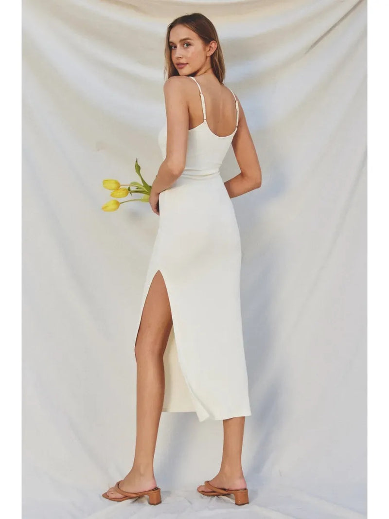Ribbed Knit Bodycon Maxi Dress