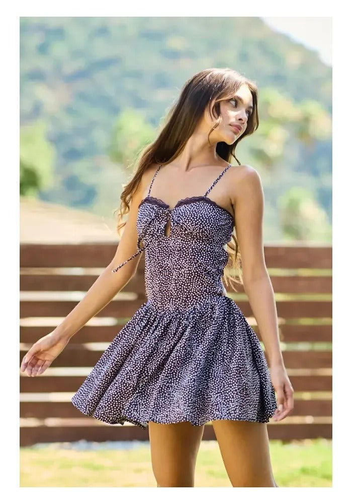 Lola polka dot mini dress