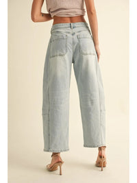 Loose Fit Barrel Denim Pants