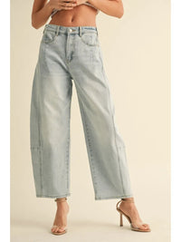 Loose Fit Barrel Denim Pants