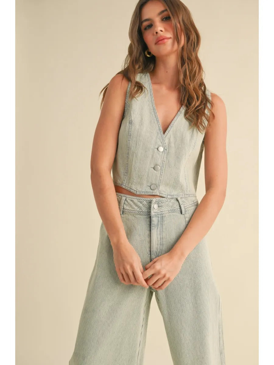 Izzy faded stripe vest