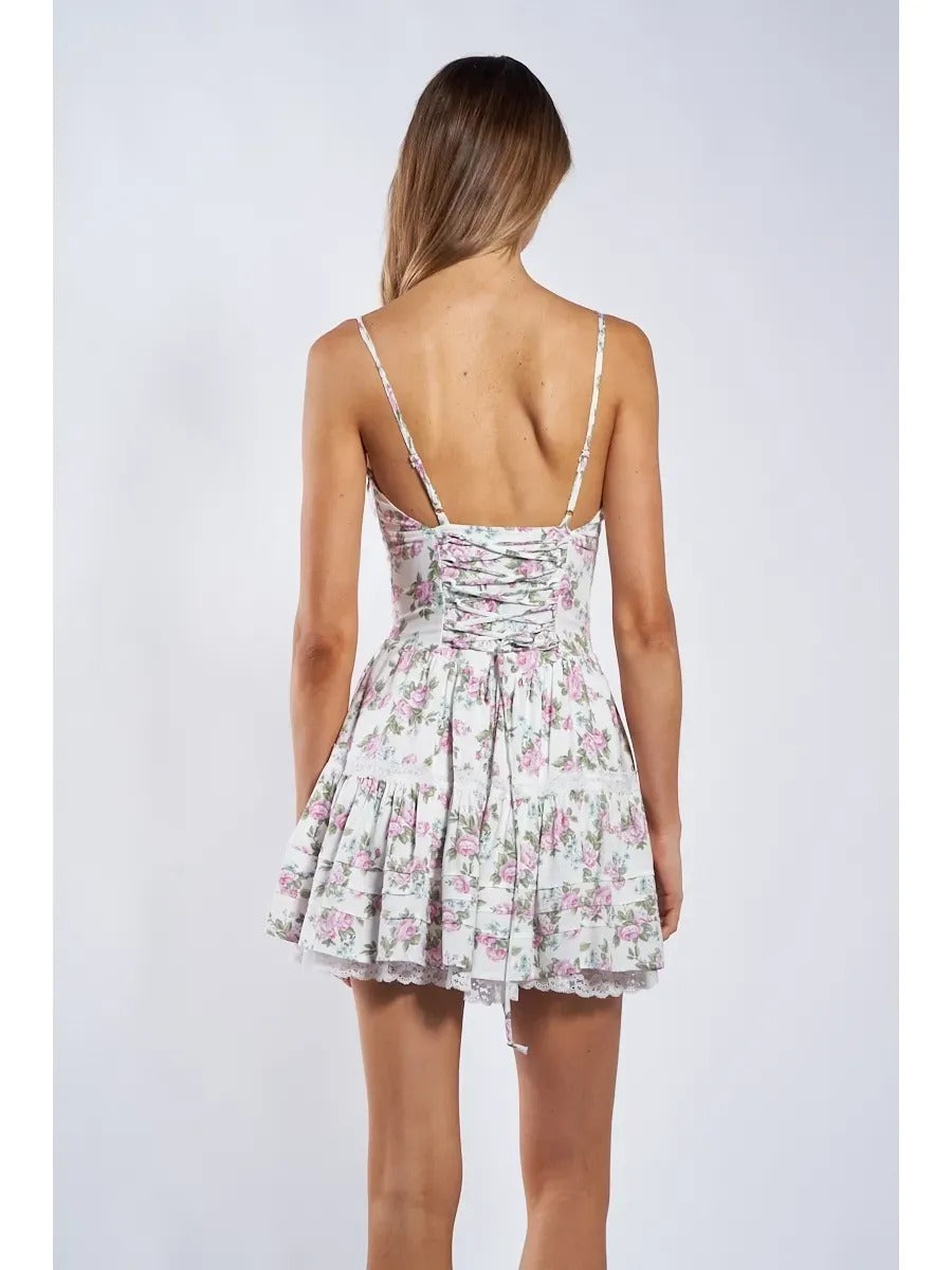 Plum Floral Mini Dress
