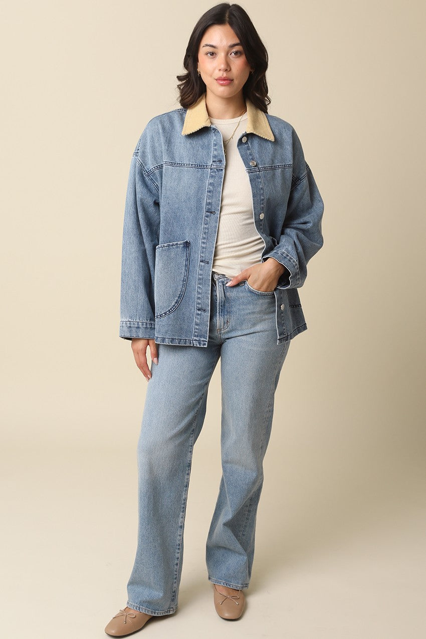 Ashly Contrast Denim jacket