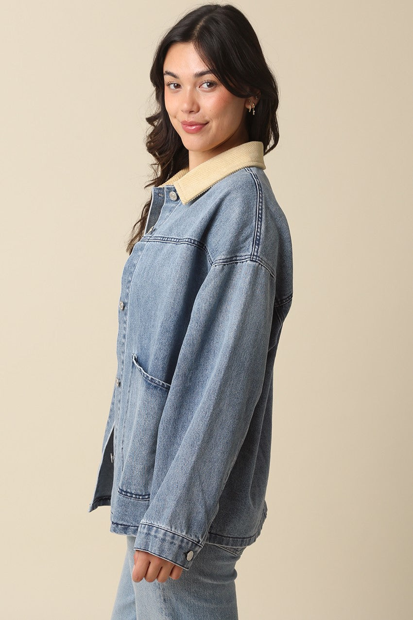 Ashly Contrast Denim jacket