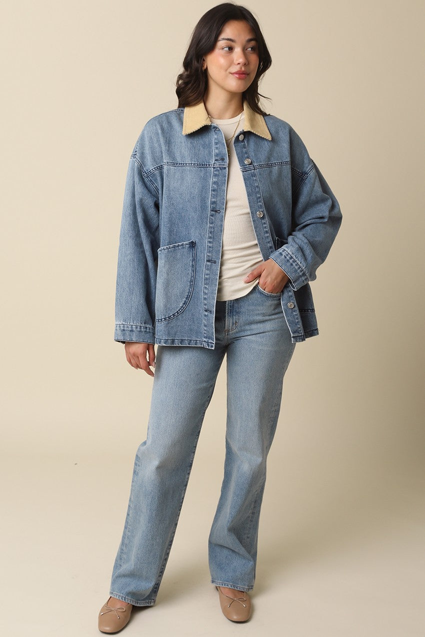 Ashly Contrast Denim jacket