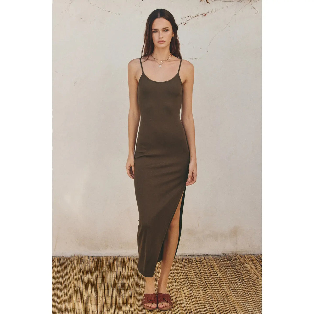 Lisa's Ribbed Knit Bodycon Maxi Dress