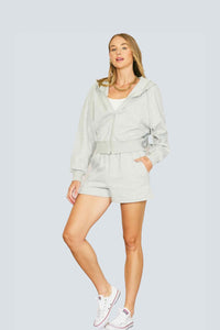 Emi zip hoodie sweater and shorts set