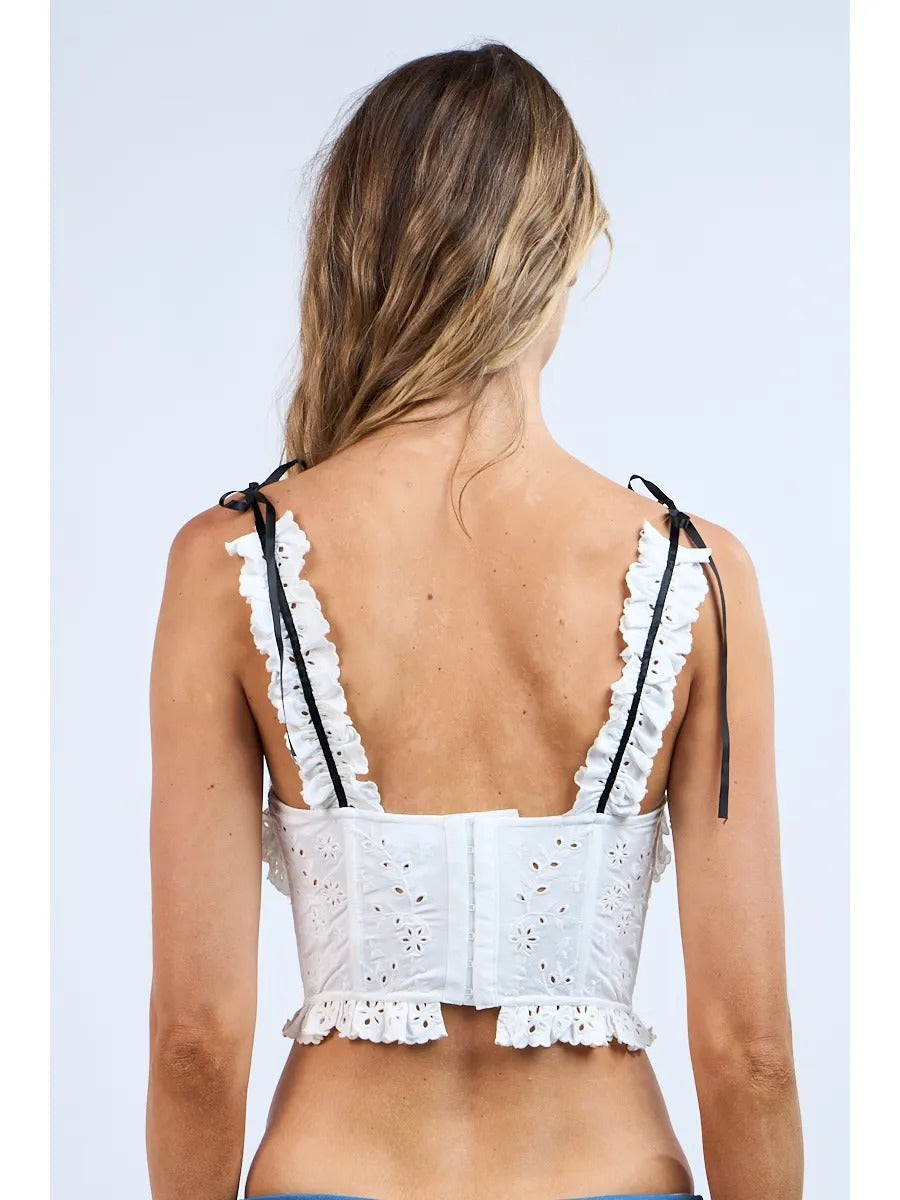 Indie ruffle trim top