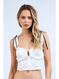 Indie ruffle trim top