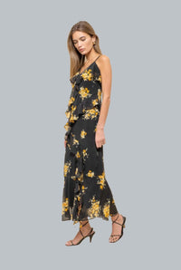 Saskia floral midi dress