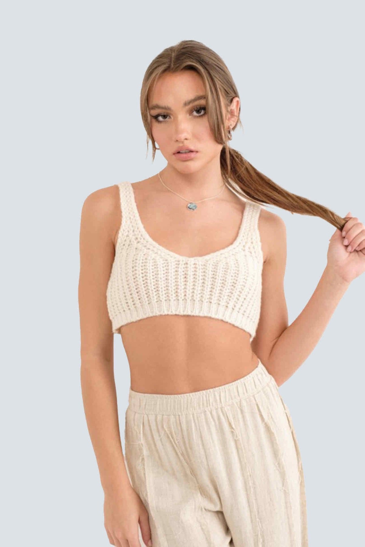 Chunky knit crop top