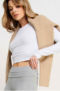 Long Sleeve Basic Crop Tee