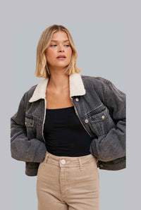 Lydia sherpa lined jacket