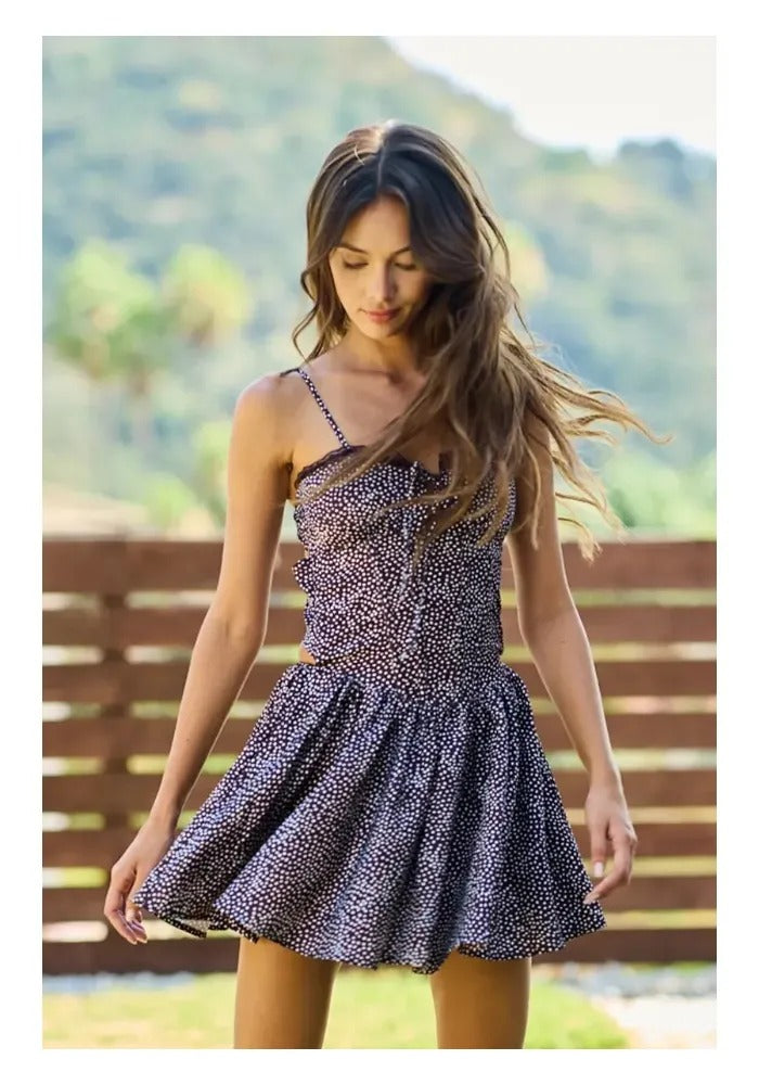 Lola polka dot mini dress