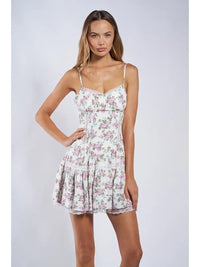Plum Floral Mini Dress