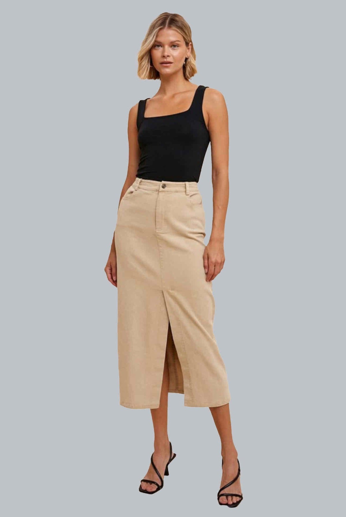 Cream Twill Skirt