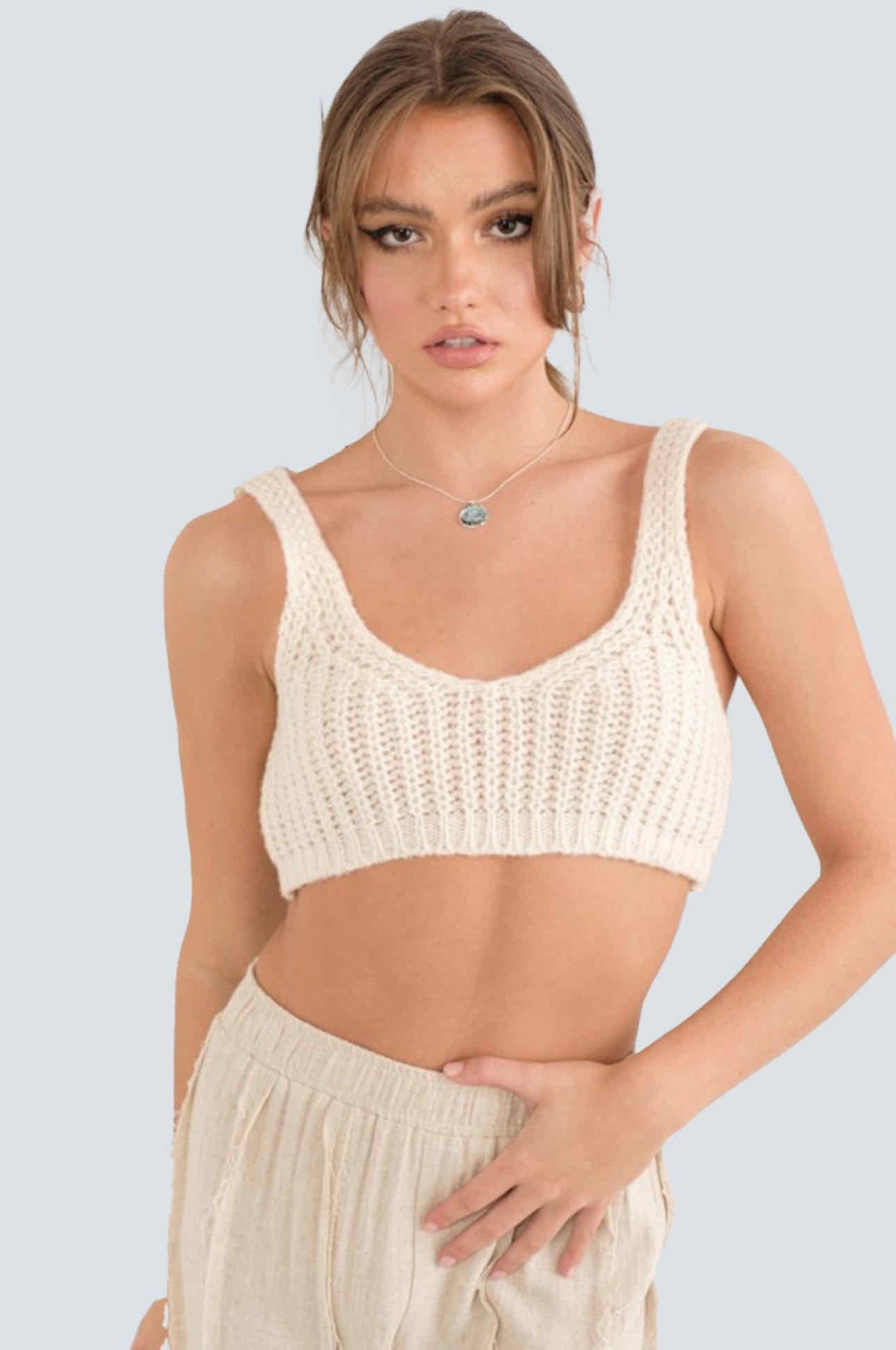 Chunky knit crop top