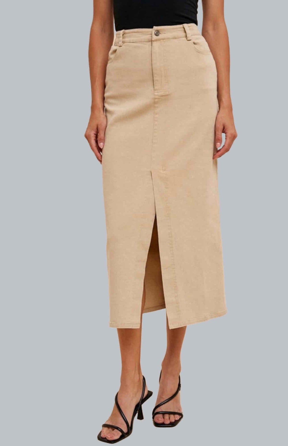 Cream Twill Skirt