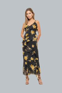 Saskia floral midi dress