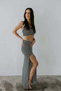 Jacky striped halter top