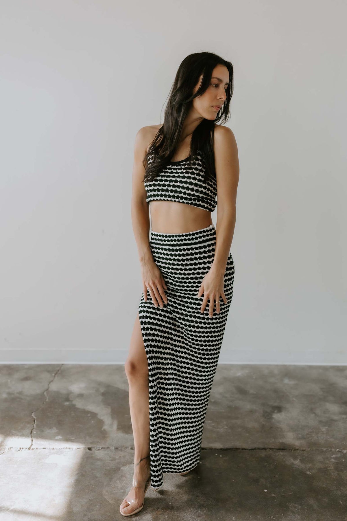 Jacky striped halter top