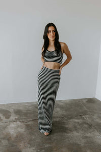 Jacky striped halter top