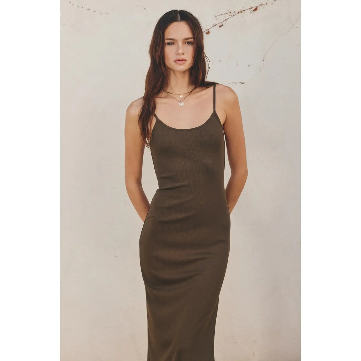 Lisa's Ribbed Knit Bodycon Maxi Dress