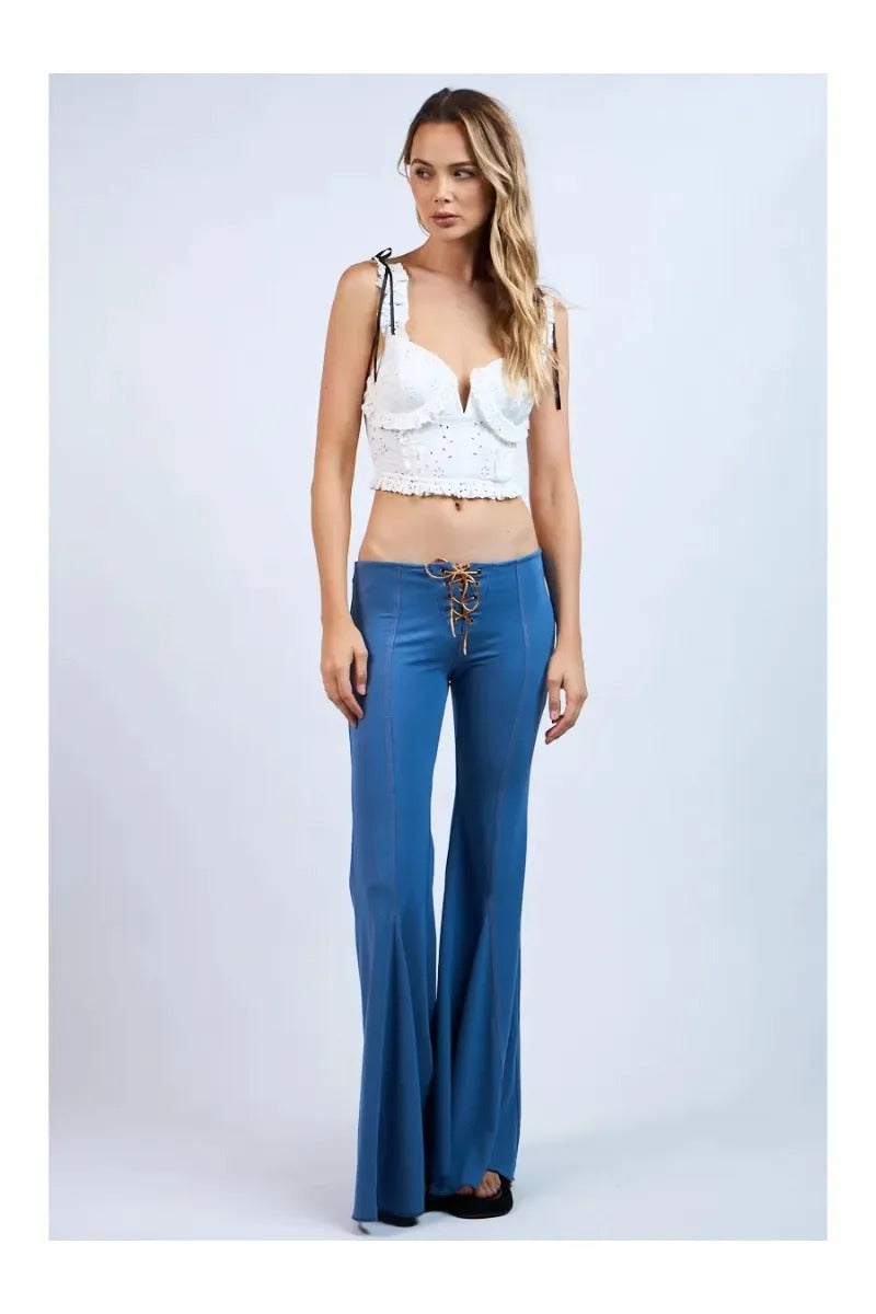 Indie ruffle trim top